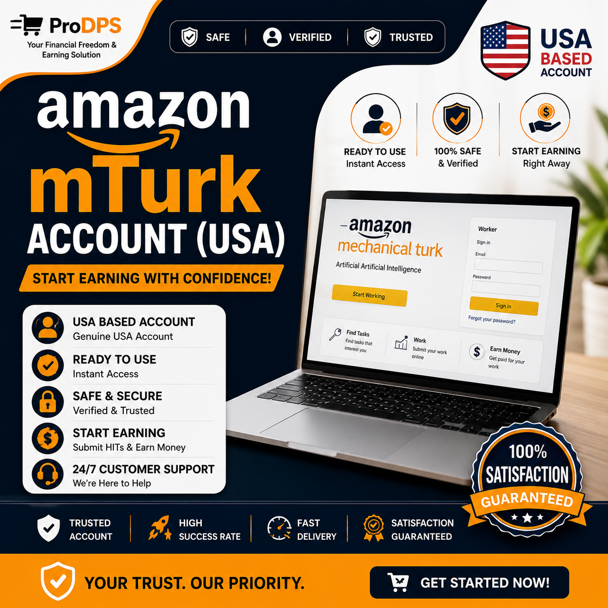 Amazon mTurk Account (USA) | Ready-to-Use Verified Account